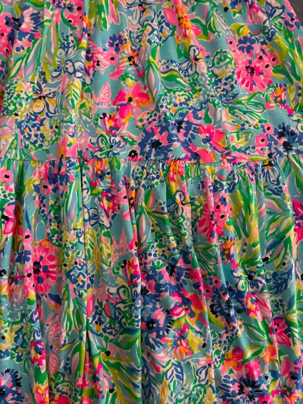 Lilly Pulitzer Floral Long Sleeve Dress AdultXXS Kids 12-16 Pink Vacation NWOT